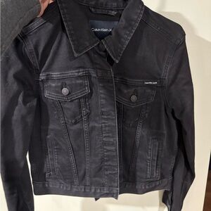 Calvin Klein Jeans Women's Dark Gray Denim Jacket